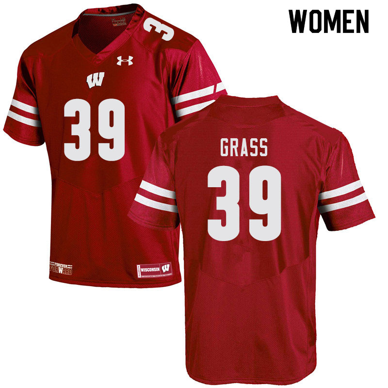 Women #39 Tatum Grass Wisconsin Badgers College Football Jerseys Sale-Red